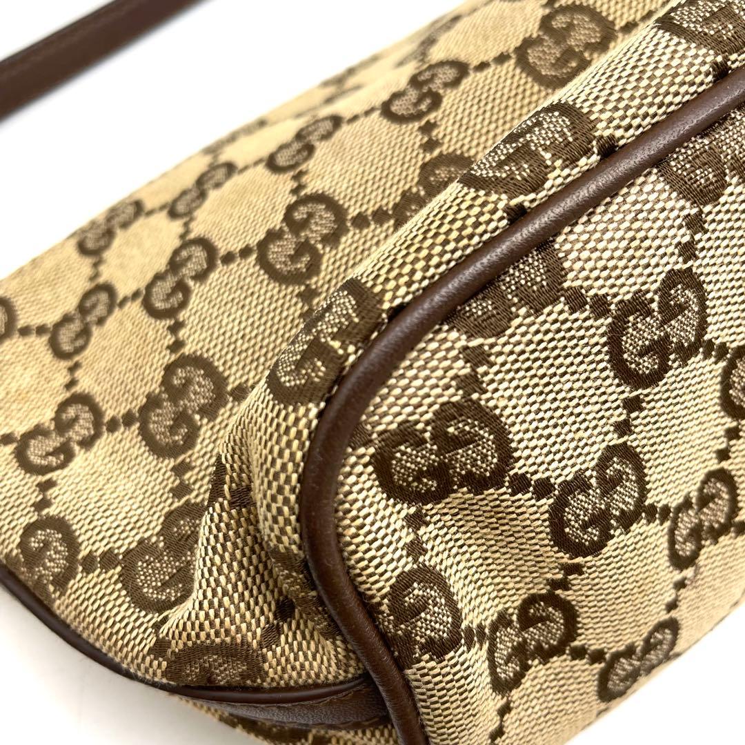 グッチ ハンドバッグ アクセソ GGキャンバス ポーチ 茶 FS316