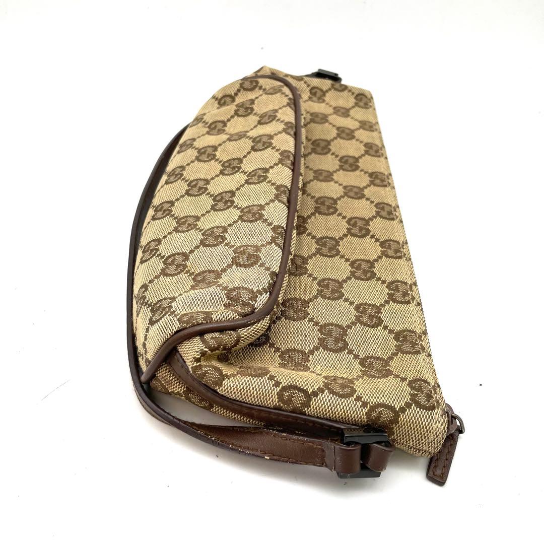 グッチ ハンドバッグ アクセソ GGキャンバス ポーチ 茶 FS316