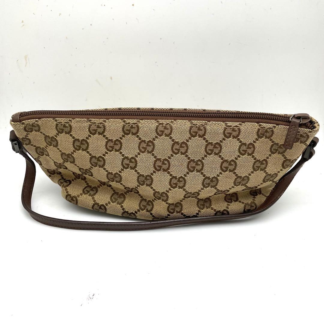 グッチ ハンドバッグ アクセソ GGキャンバス ポーチ 茶 FS316