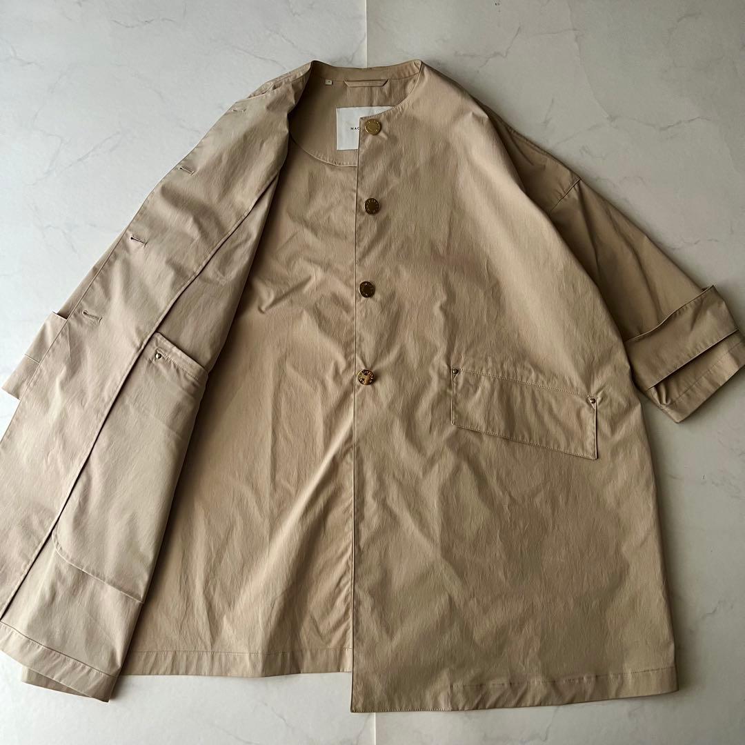 マッキントッシュ HUMBIE ノーカラー コート 金ボタン 2 M ベージュ