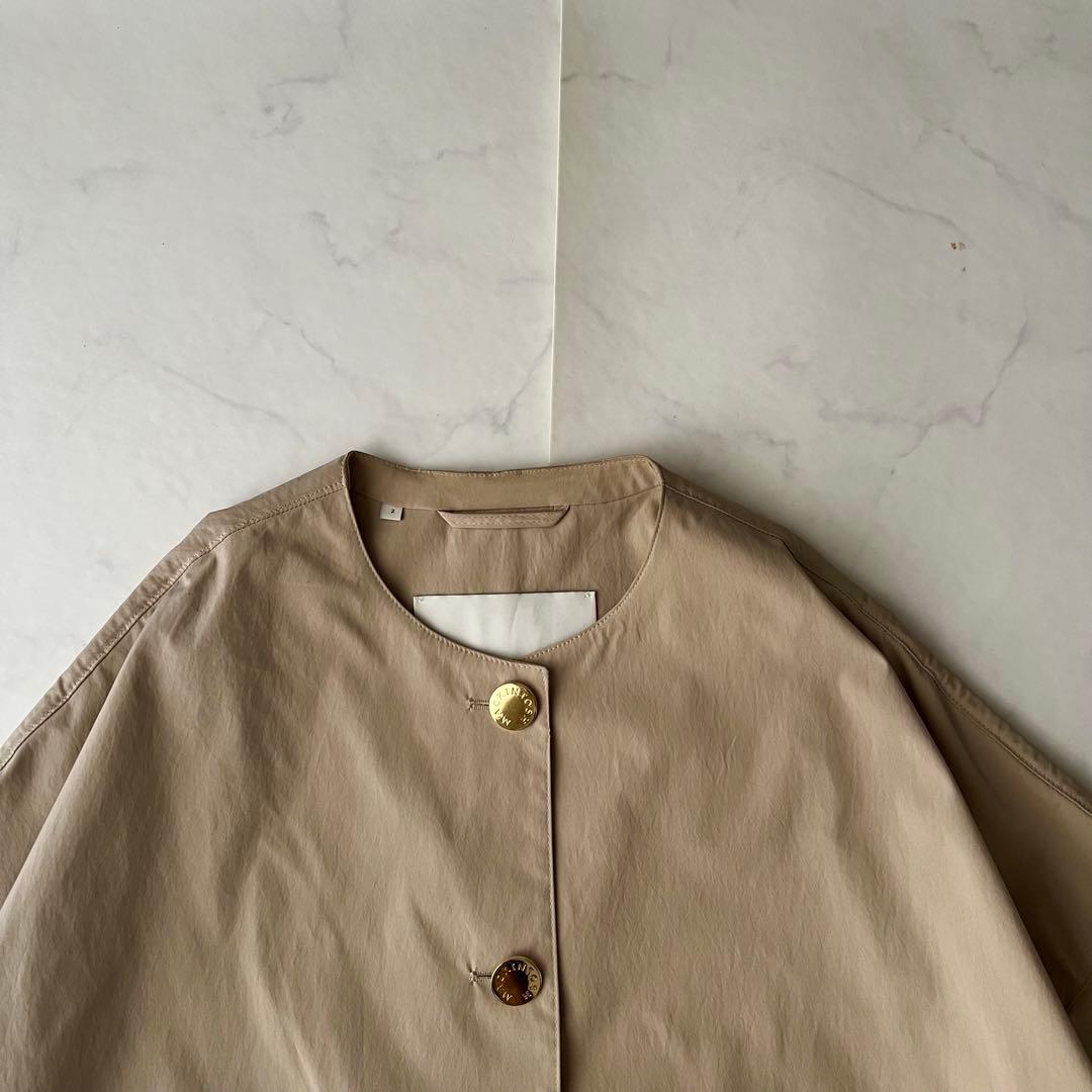 マッキントッシュ HUMBIE ノーカラー コート 金ボタン 2 M ベージュ