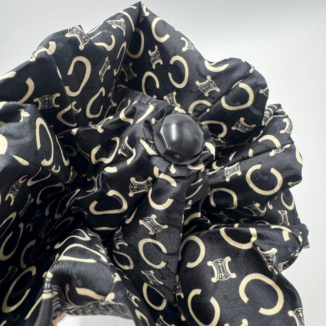 【美品】CELINE セリーヌ 折り畳み傘 ブラック Cマカダム