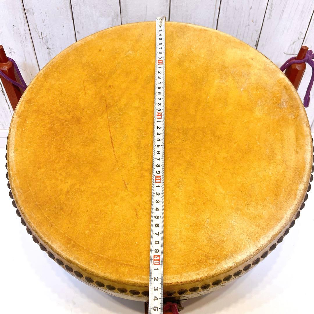 【希少】宮本卯之助 特別上鳴保 和太鼓 平太鼓　42.5×17.5cm