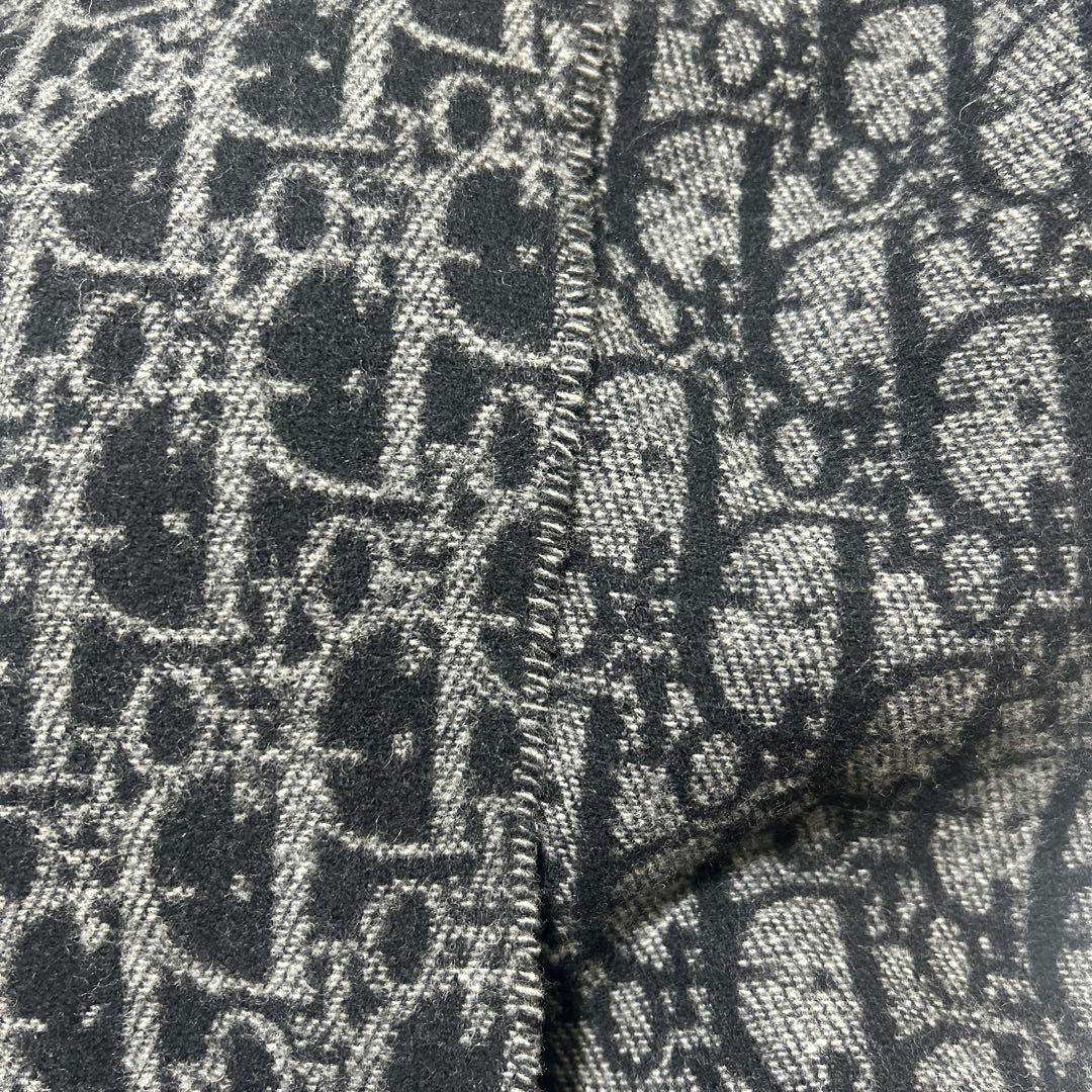 Christian Dior マフラー グレー 50%ラムウール 20%カシミヤ