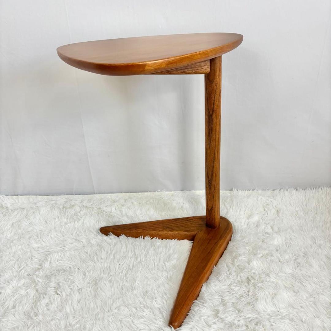 『極美品』POPOLU ポポル サイドテーブル 光製作所 北欧 天然木 オーク材