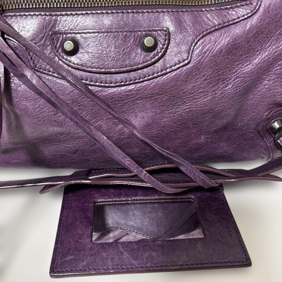 BALENCIAGA ザ・シティ パープル 115748 ミラー付き