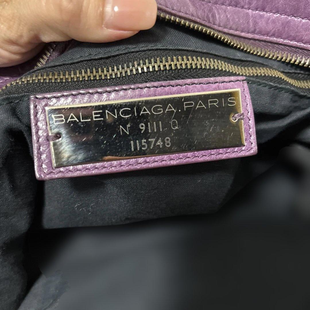 BALENCIAGA ザ・シティ パープル 115748 ミラー付き