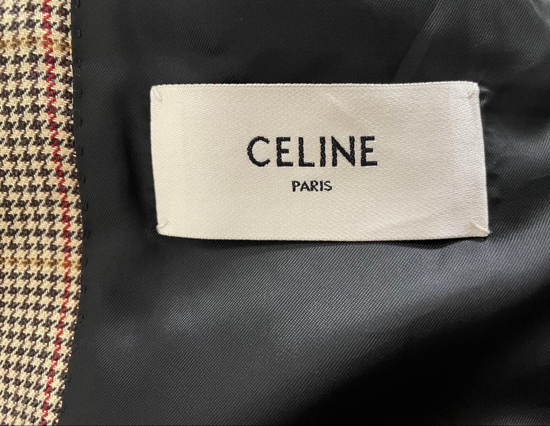 20SS Celine プリンスオブウェールズ チェックテーラードジャケット