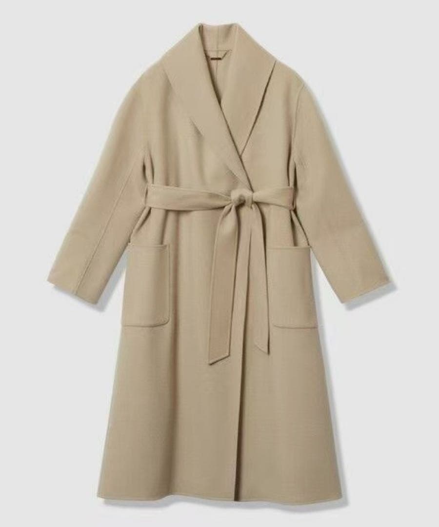 allureville カシミヤ混リバーショールコート