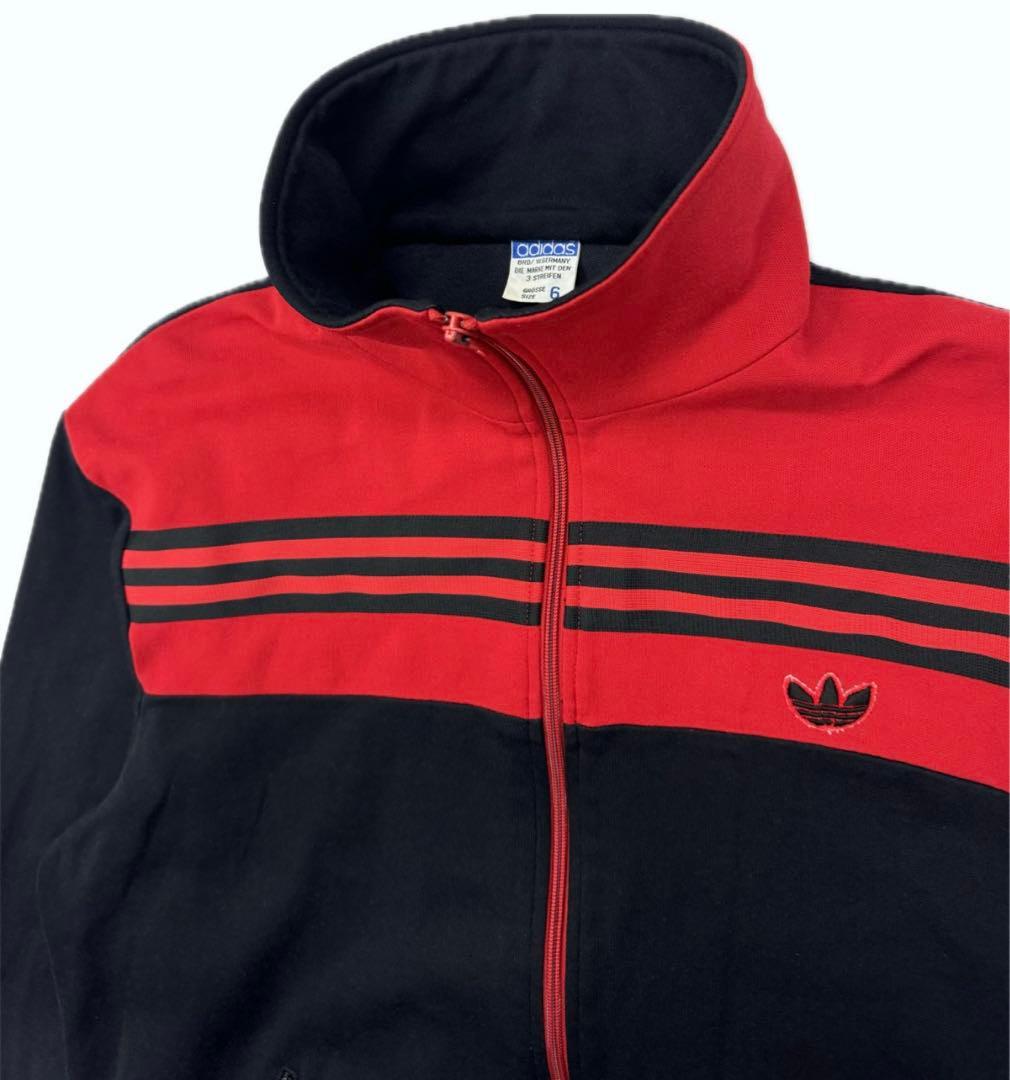 K*i様 【70s】アディダス 黒赤 ジャージ 西ドイツ製 デサント adida
