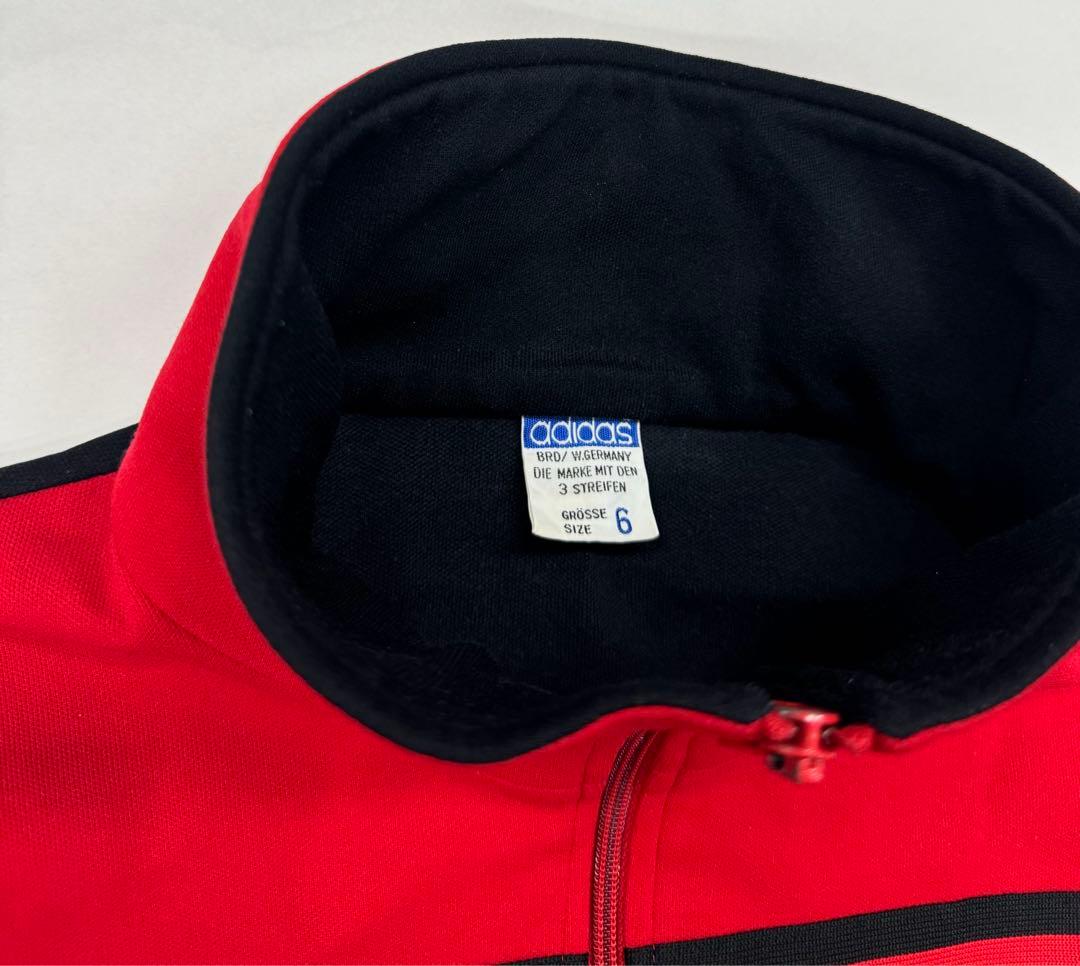 K*i様 【70s】アディダス 黒赤 ジャージ 西ドイツ製 デサント adida