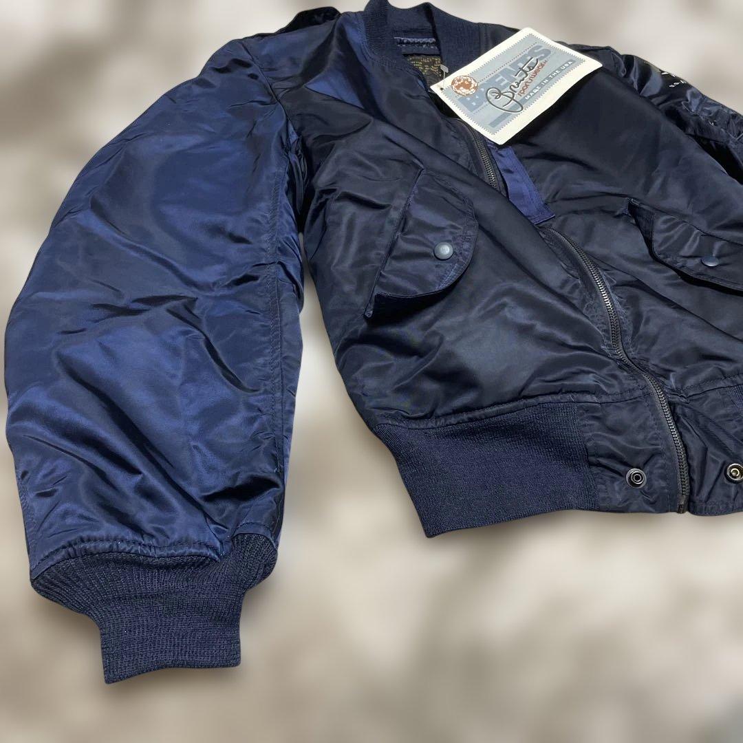 黒タグ デッドストックUSA製ma-1 Brenets Sportswear S