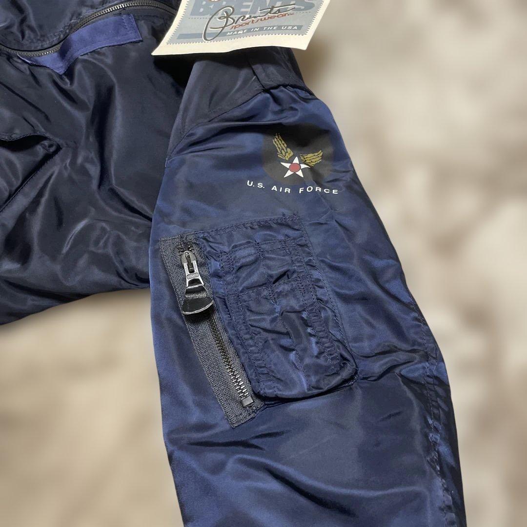 黒タグ デッドストックUSA製ma-1 Brenets Sportswear S