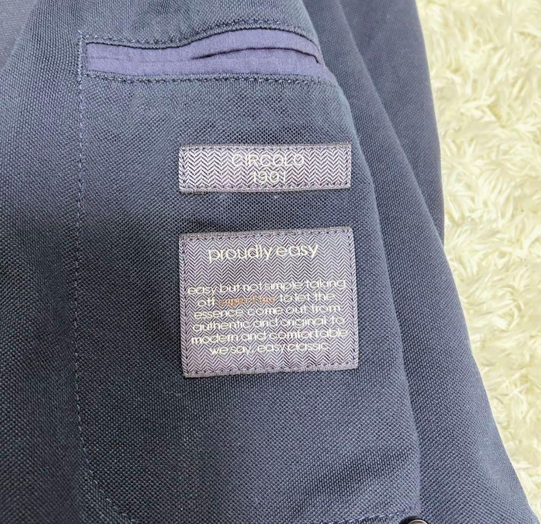 チルコロ1901 テーラードジャケット 鹿の子 ダブルボタン ネイビー L