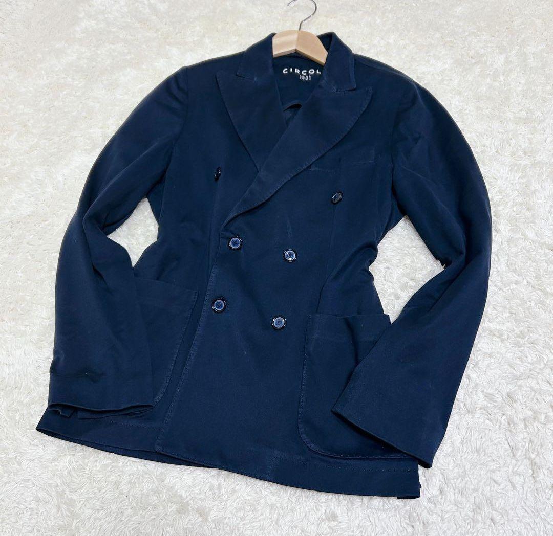 チルコロ1901 テーラードジャケット 鹿の子 ダブルボタン ネイビー L