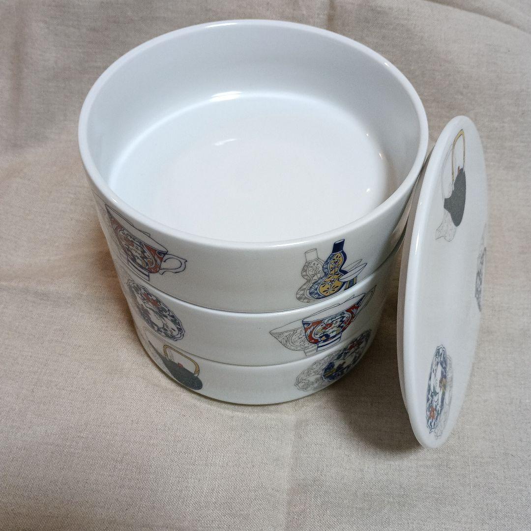 波佐見焼　うつわ紋様　3段重