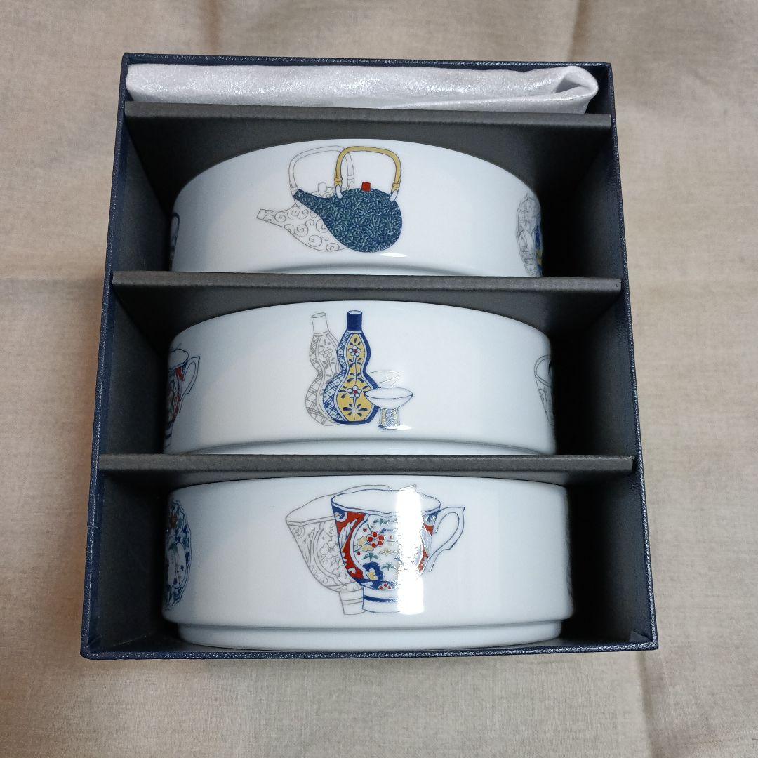 波佐見焼　うつわ紋様　3段重