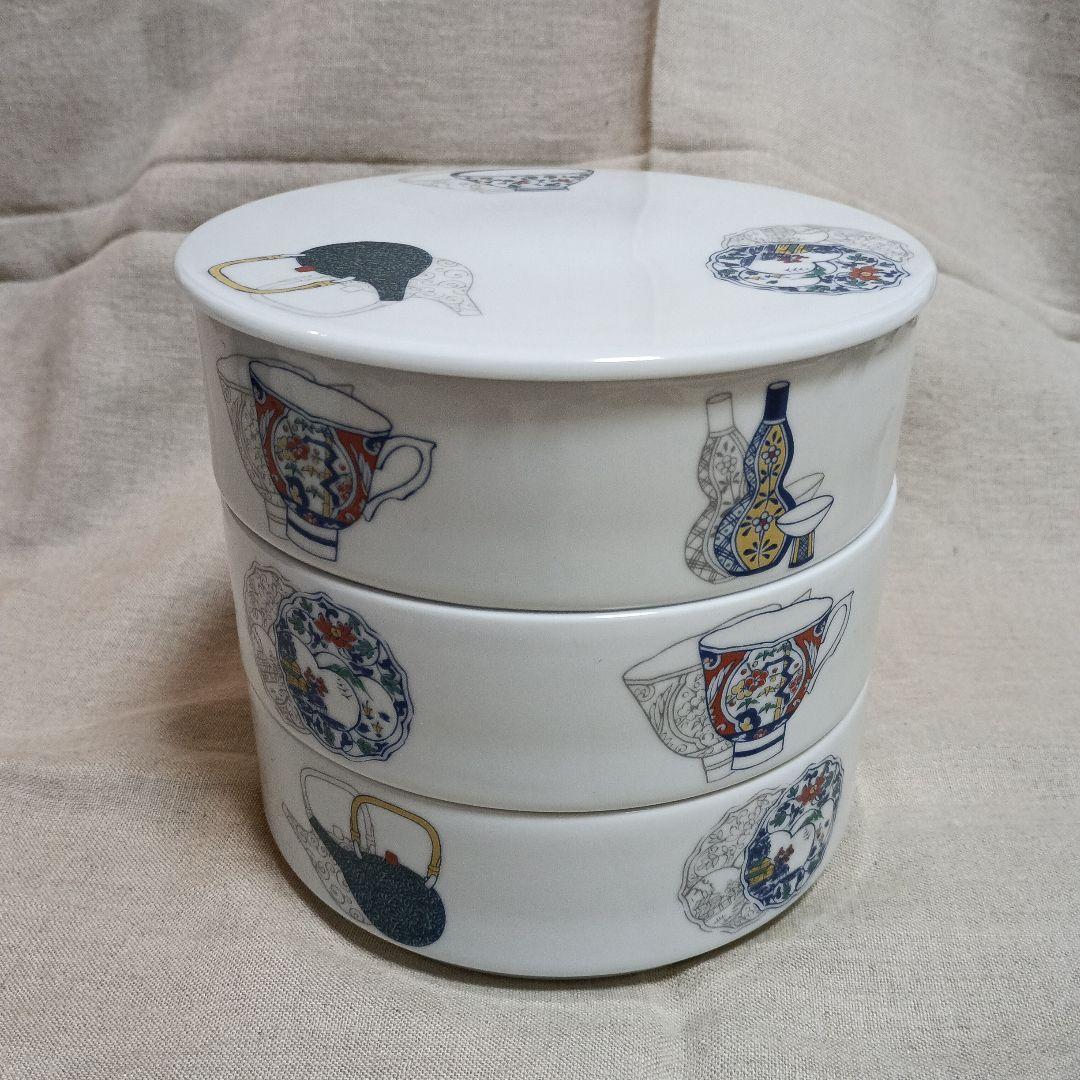 波佐見焼　うつわ紋様　3段重