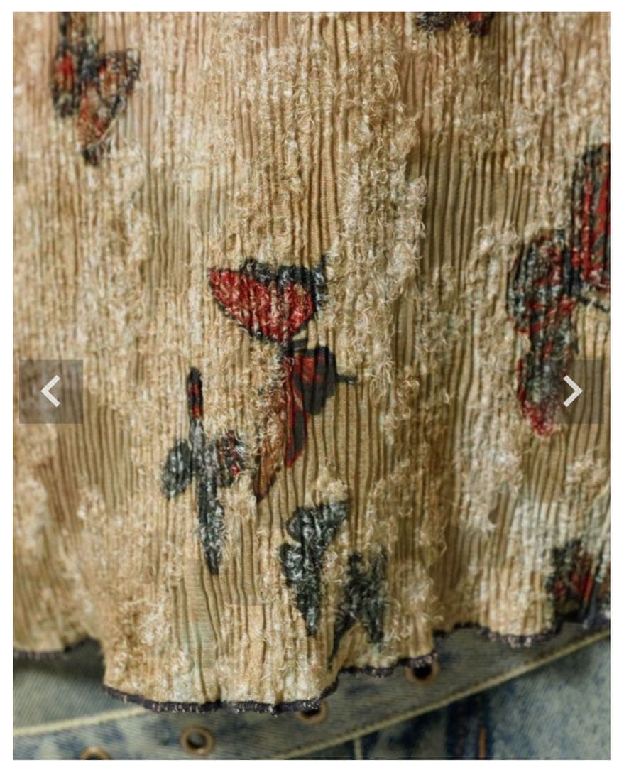 ヴィンテージライク ニットチュニック キャメル