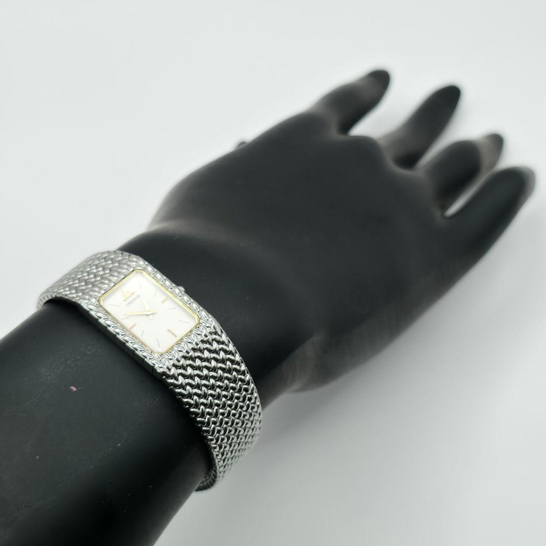 稼働 新品電池 クレドール 2F70-5340 クォーツ 腕時計 シルバー