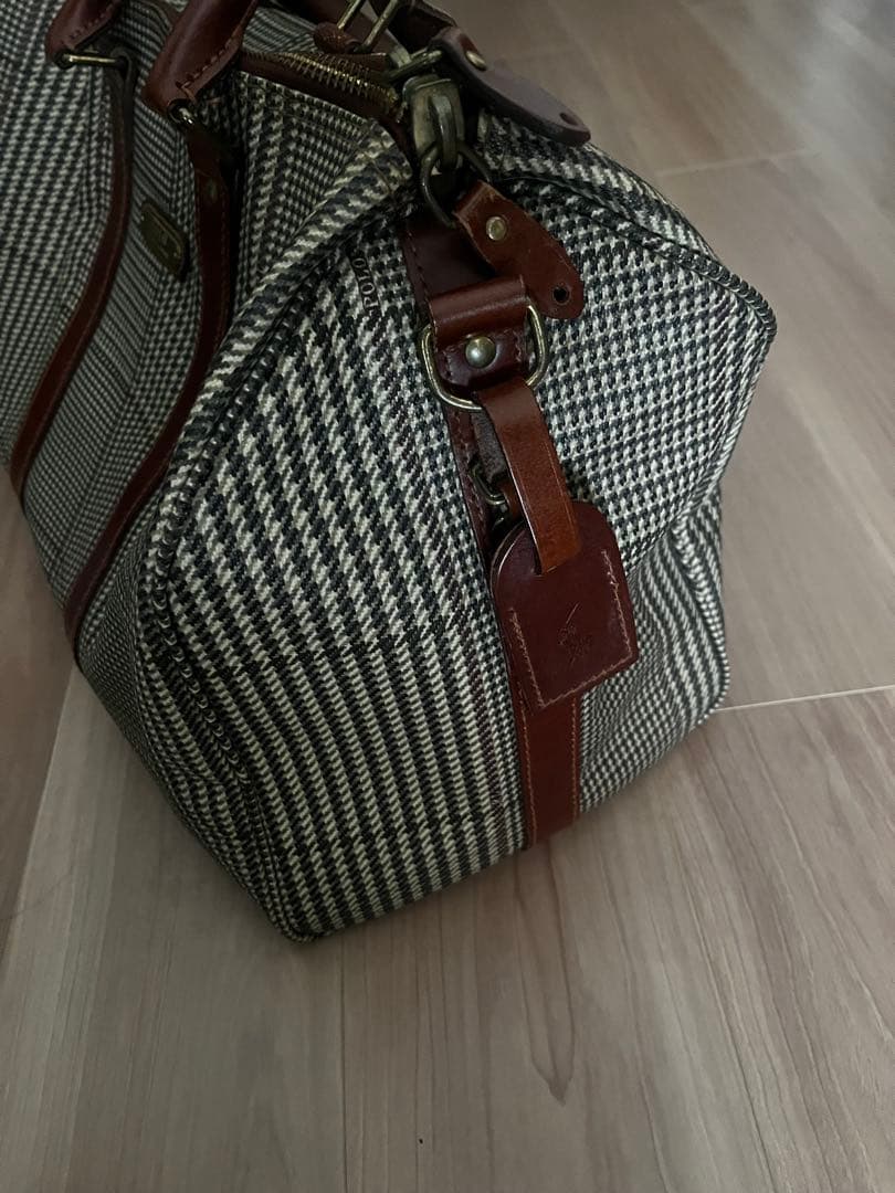 USA製 ポロラルフローレン ボストンバッグ 2way 千鳥格子柄 PVC