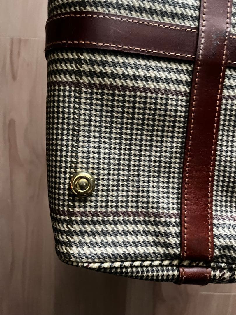 USA製 ポロラルフローレン ボストンバッグ 2way 千鳥格子柄 PVC