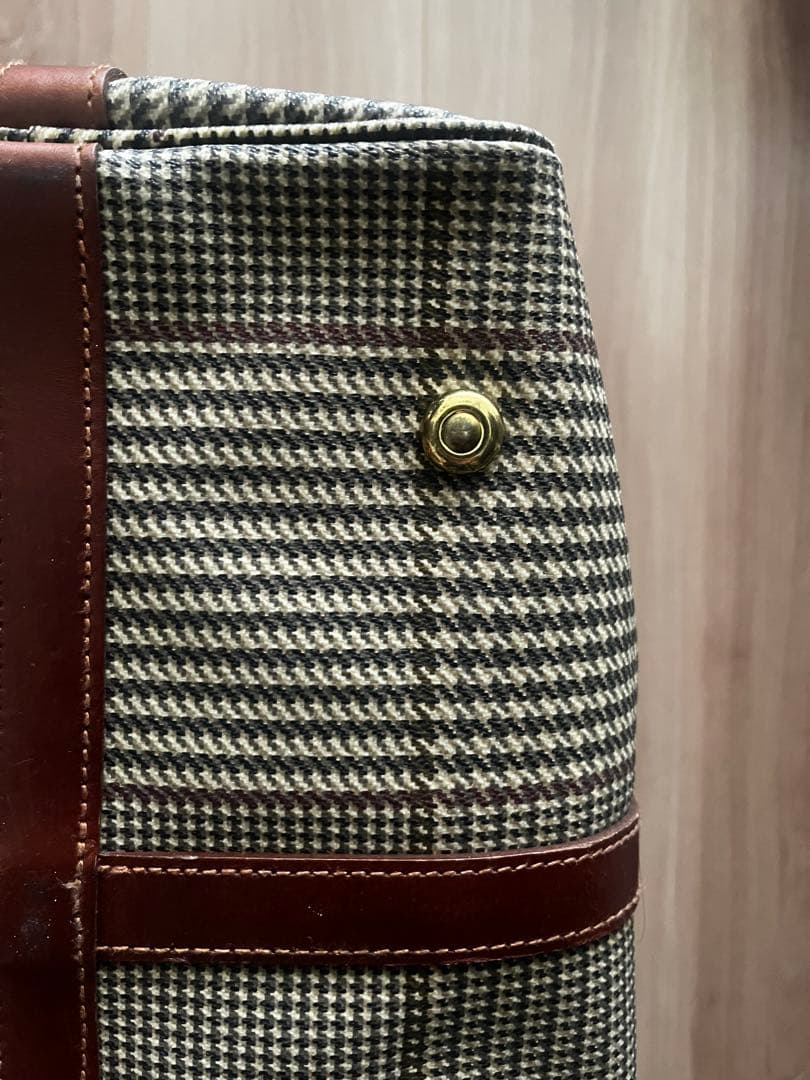 USA製 ポロラルフローレン ボストンバッグ 2way 千鳥格子柄 PVC