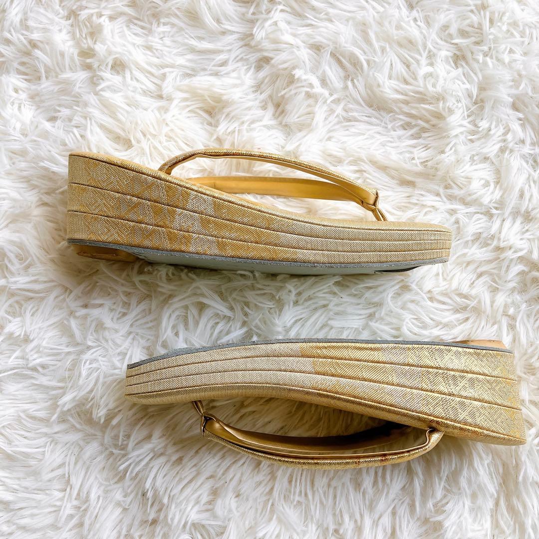 極美品✨和装　草履バッグセット　金糸豪華織物礼装用 Mサイズ フォーマル