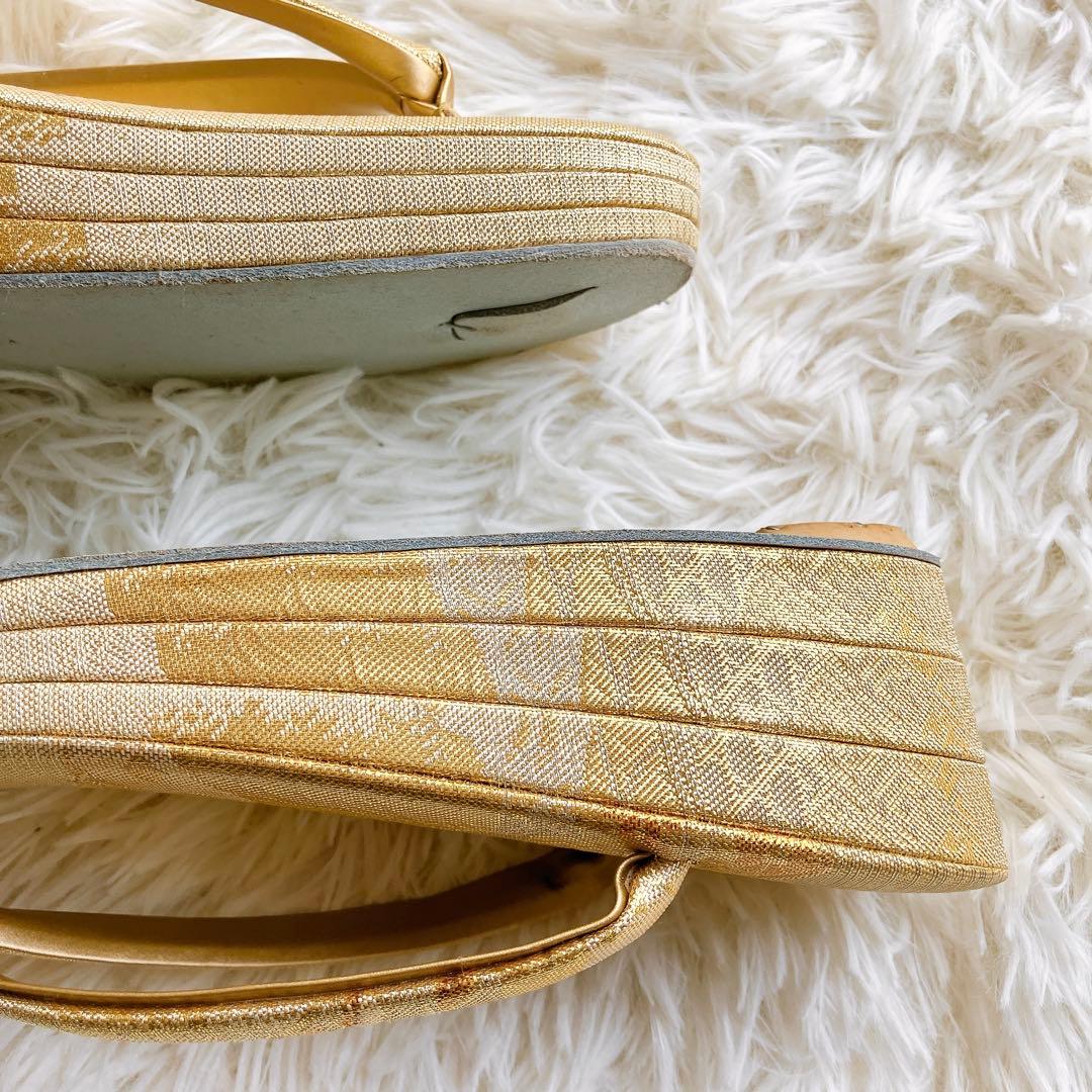 極美品✨和装　草履バッグセット　金糸豪華織物礼装用 Mサイズ フォーマル