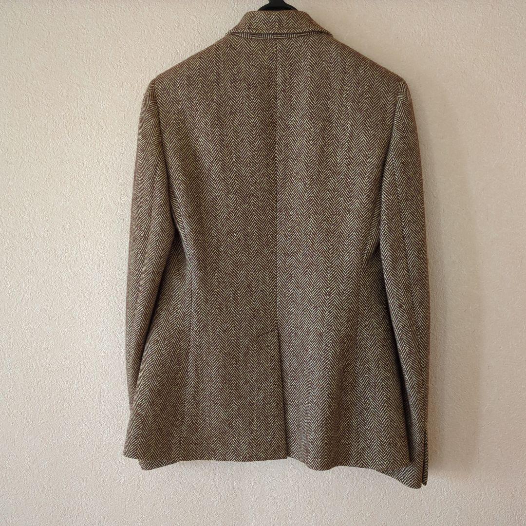 RALPHLAUREN ブラウン ヘリンボーン テーラードジャケットS