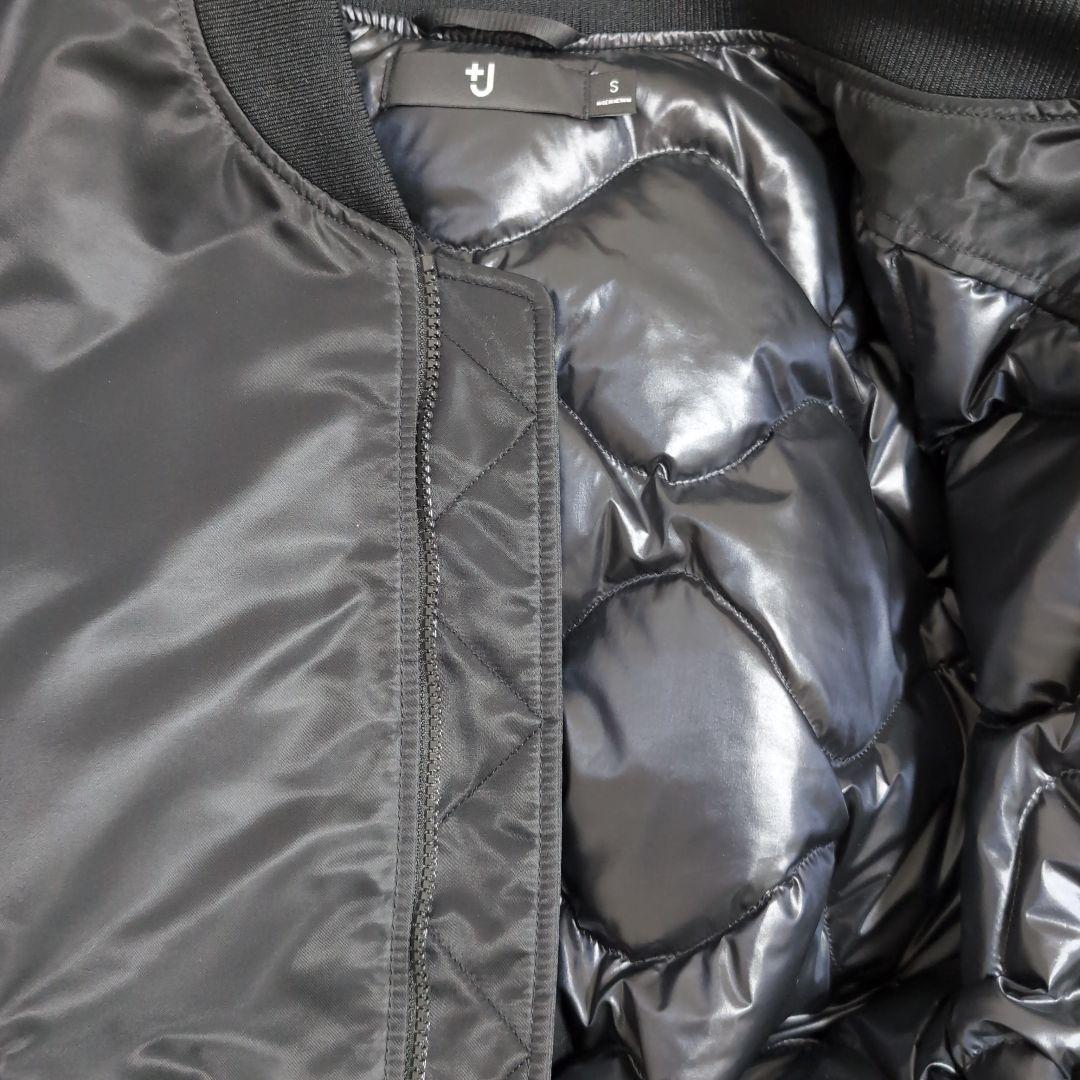 ユニクロ＋J　ハイブリッドダウンオーバサイズMA-1ブルゾン　黒　S