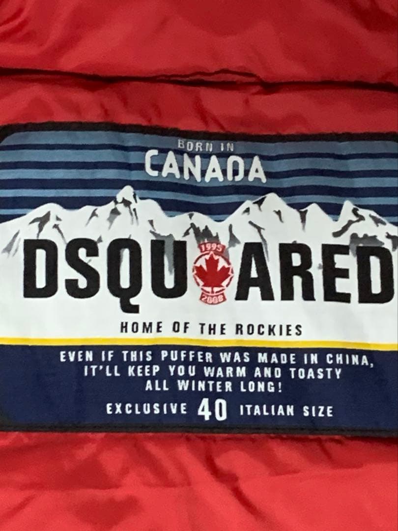 DSQURED2 ディースクエアード ダウンジャケットベスト 　赤系 40