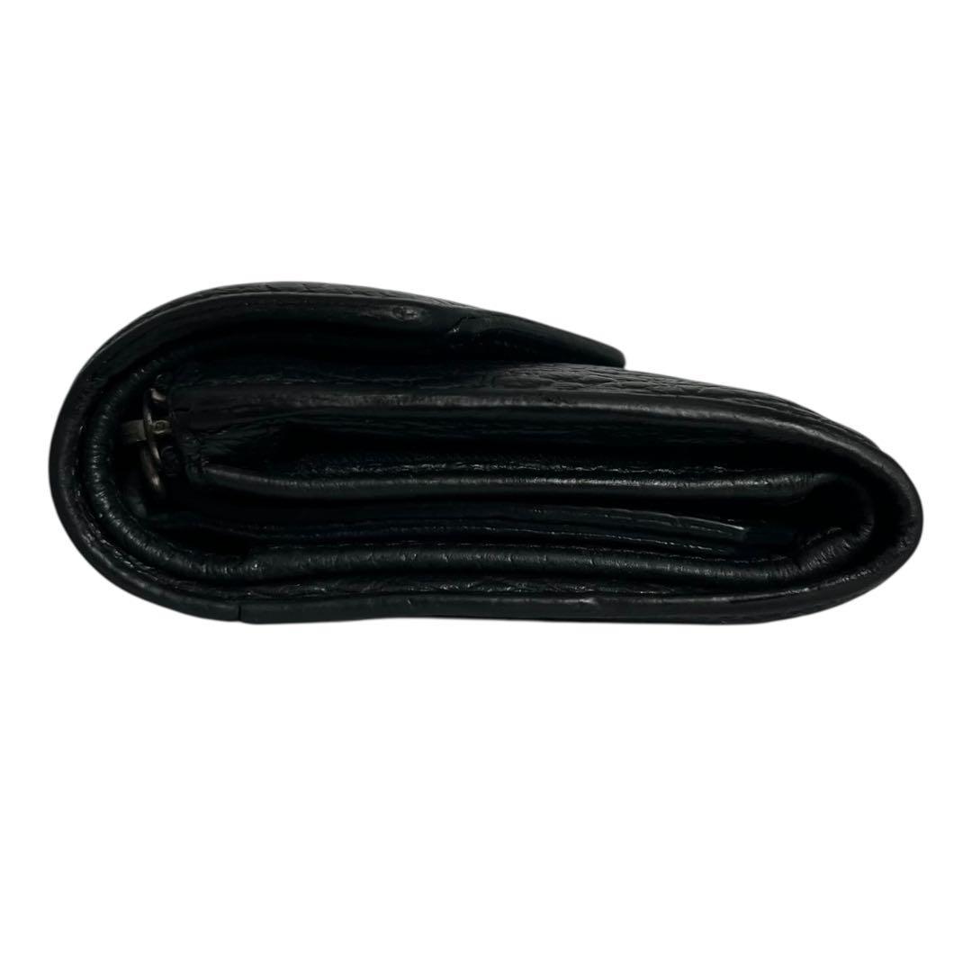 希少✨メゾンマルジェラ トリフォールドウォレット 4ステッチ レザー 黒