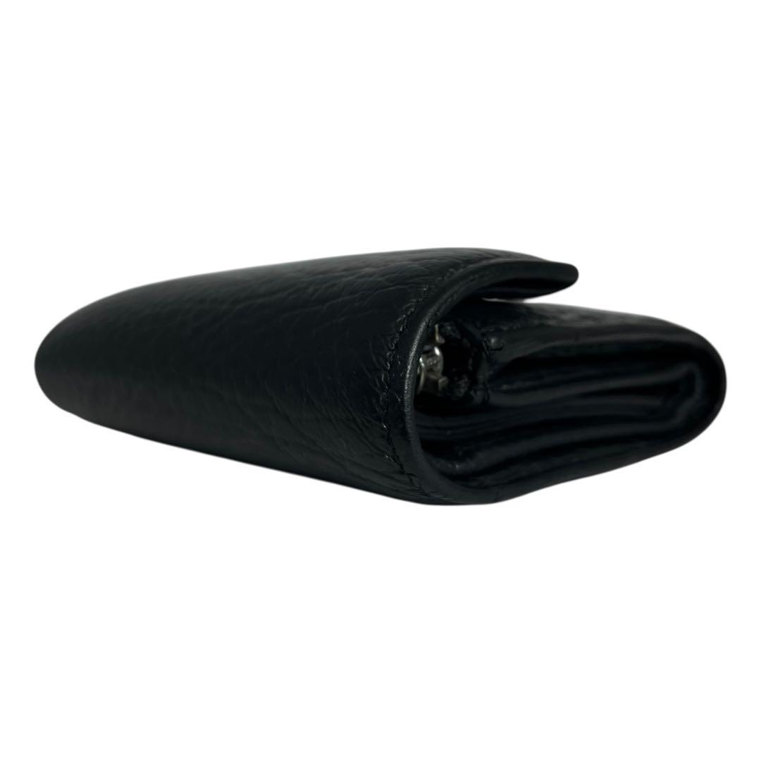 希少✨メゾンマルジェラ トリフォールドウォレット 4ステッチ レザー 黒