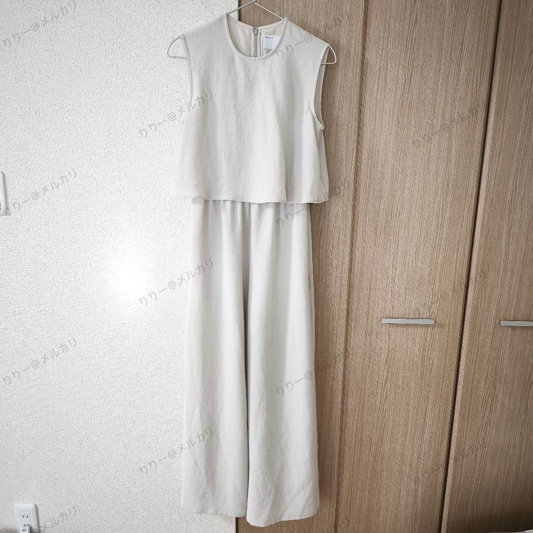 美品・25SS★Noble　ダブルクレープスリーブレスオールインワン　ノーブル