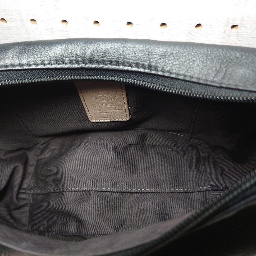 russetラシット ソフトレザーラウンドショルダーバッグ