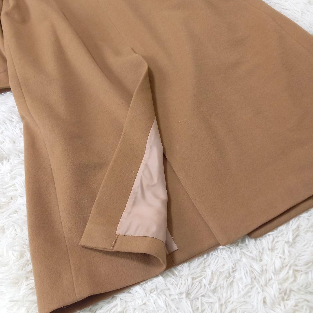 ●マキシ丈●　良品　Burberrys　ウール　カシミヤ　ダブルチェスターコート