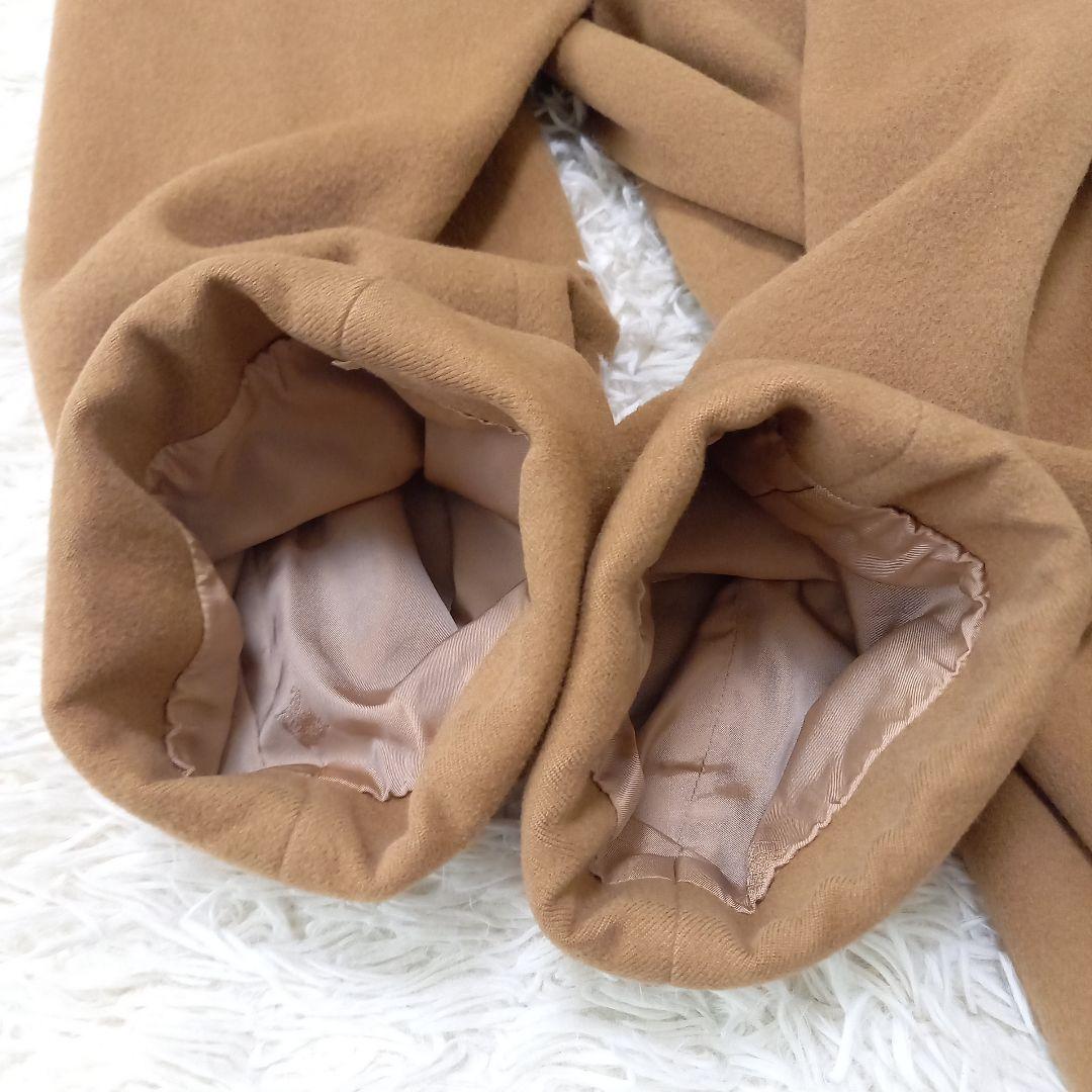 ●マキシ丈●　良品　Burberrys　ウール　カシミヤ　ダブルチェスターコート