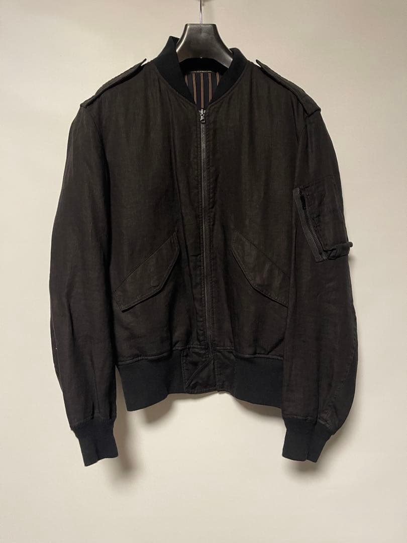 ヨウジヤマモト　プールオム　リバーシブル　MA-1ジャケット ブルゾン　黒2