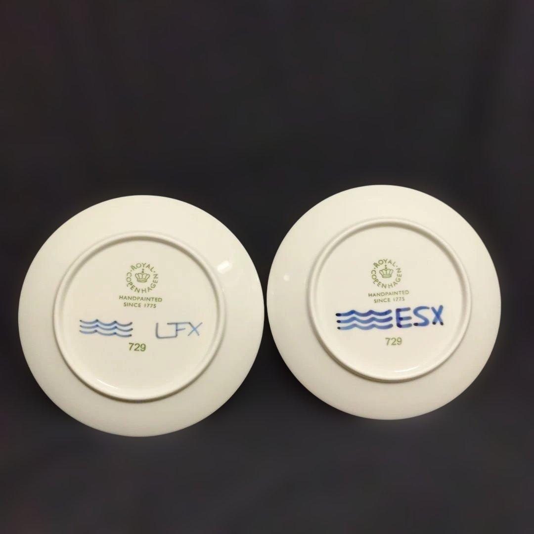 【未使用・箱入・4点セット】ロイヤルコペンハーゲン　プレート☓2、カップ☓2