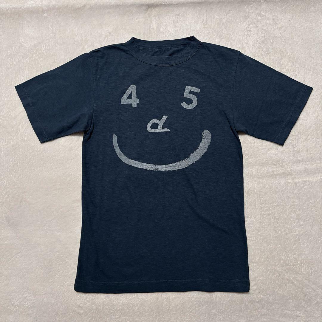 45R スマアール プリントTシャツ コットン コットン100 ネイビー 紺色