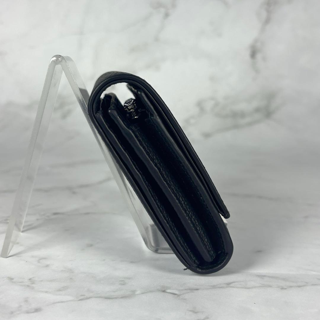 【美品】ロエベ 二つ折り財布 アナグラム コンパクト フラップウォレット