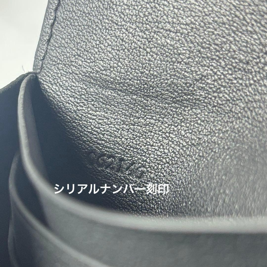 【美品】ロエベ 二つ折り財布 アナグラム コンパクト フラップウォレット