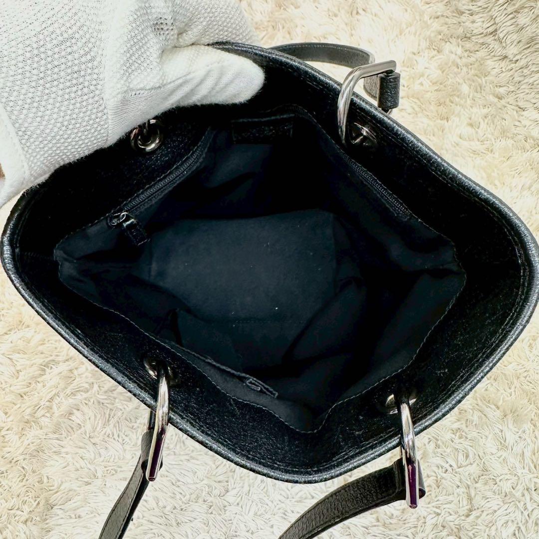 【美品】グッチ トートバッグ ブラック GG柄 キャンバス ユニセックス