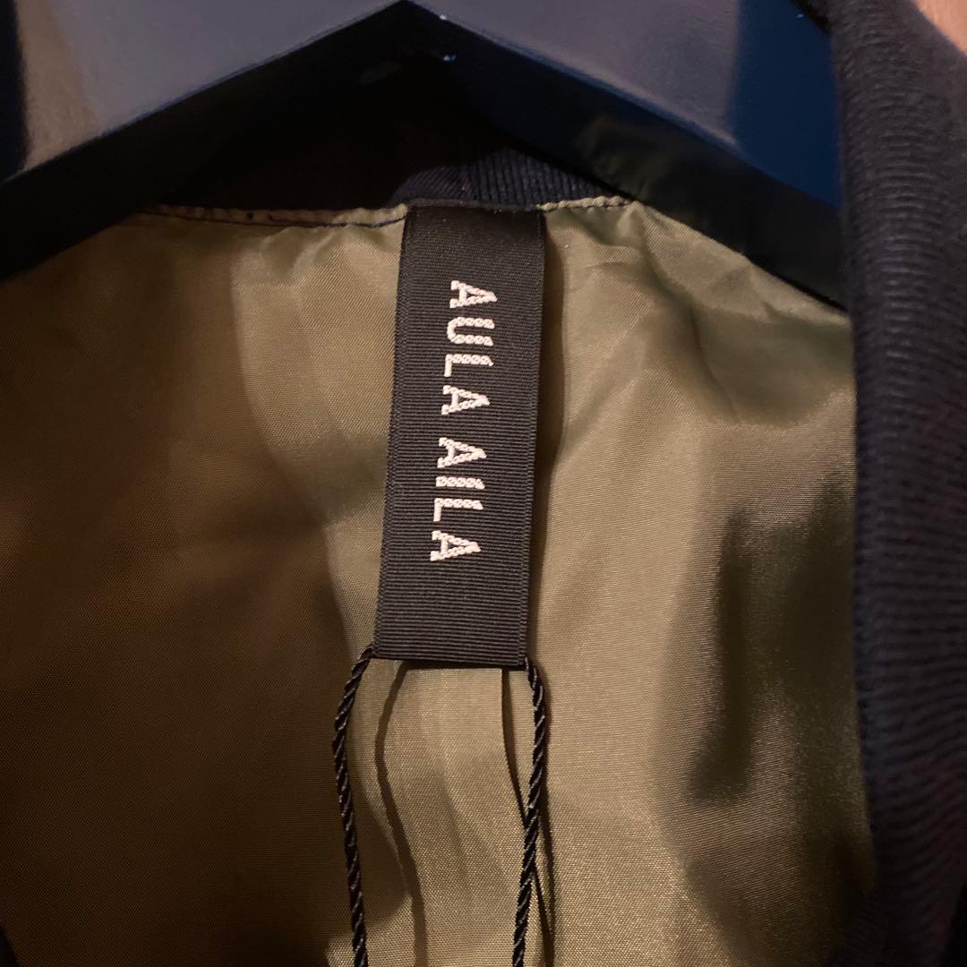 AULA AILA ショートトレンチ　MA1 ネイビー・オリーブバイカラー