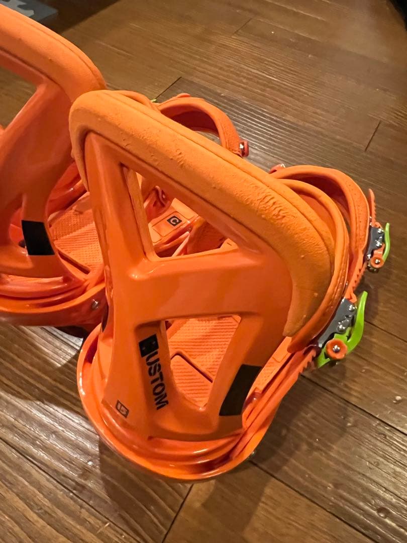 【訳あり】Burton CUSTOM ビンディング　M オレンジ