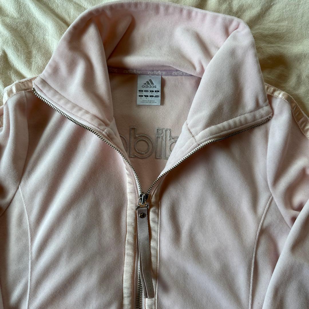 adidas アディダス　ピンクベロアジャージ　トラックジャケット　Y2K 平成