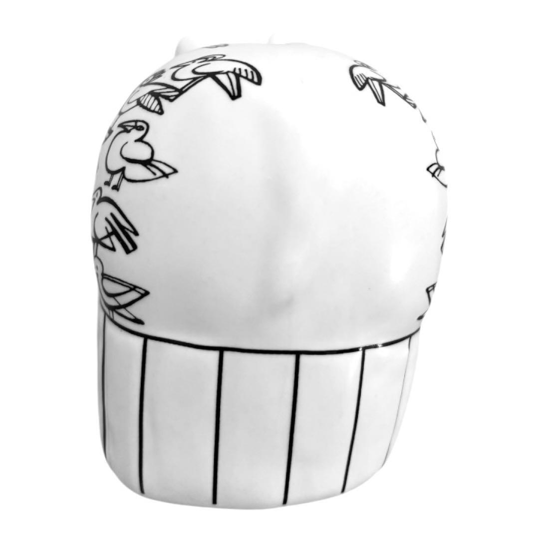 リサラーソン バスタブのカバ貯金箱 波佐見焼 白 置物/磁器