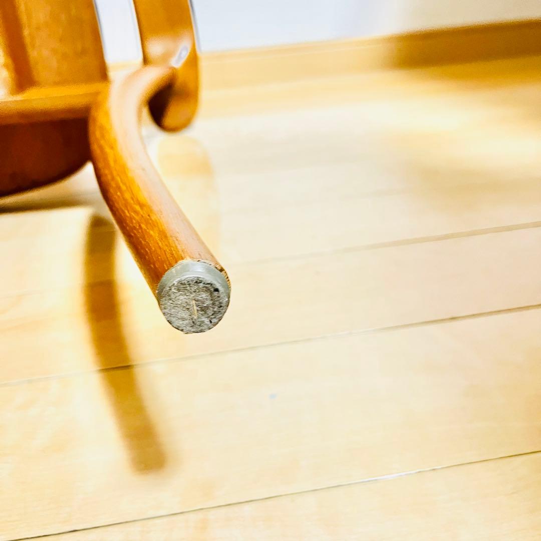 【美品】飛騨産業 HIDA クレセントアームチェア ウォールナット キツツキ②