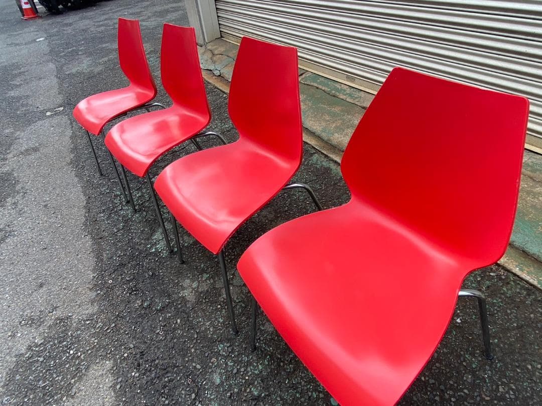 A331◆kartell MAUI◆カルテル マウイ チェア 4脚セット「レッド